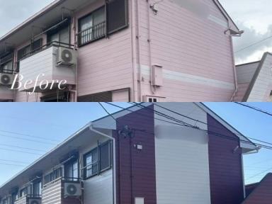 松阪市駅部田町マンション　ガイソーウォールマイティシリコンで外部塗装工事完工いたしました。