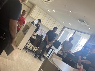 ８月朝礼の様子